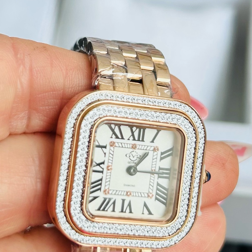✨Brand New✨Gevril GV2 Bellagio Swiss Movement Diamond Womens Watch, Rose Gold.